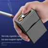 Lighters 2-in-1 20 cigarette lightbox USB charging electronic case portable windproof smoking accessories gift for men Q240305