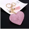 Zosh Heart Bierek skórzany Gold Key -Key Holder Metal Crystal Keyring Breakring Bag Auto Pendant Dift Whatle 195o