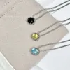 Designer David Yumans Yurma Jewelry Small Belt Necklace Four Claw 5A Zircon Pendant
