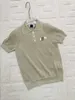 Designer Nanyou Gaohuo Miu Home 24 Early Spring New Gold and Silver Silk T-Shirt Design Sense Fashion Personality Top Polo Shirt L45B