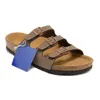 New Birkinstocks Designer Comforts Sandals famous Leather Men sandale Women buckle strap flip flops Classic clog Suede Platform slides Summer Slippers shoes 36-46