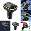 Ny 1 PCS MP3-spelare Bluetooth-mottagare Fast Car Sändare FM Dual Port Light Colorful USB 12-24V laddnings Ambie U0S0