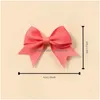 Hårtillbehör 10st/Set Cute Solid Ribbon Bowknot Clips för babyflickor Handgjorda bågar Hårnål Barrettes Headwear Drop Delivery Dhfji