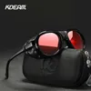 KDEAM gafas de sol piloto Steampunk espejo UV400 gafas hombres mujeres gafas de conducción al aire libre con estuche gratis 240220