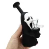 Wholesale 6.3inch Silicone Bong Pipe No Face Ghost Spirited Away Hookah Smoking Water Pipes Faceless Dab Rigs with 14mm Bowl