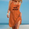 Dress Custom Beach Dress Make Your Own Design Logo Text Women Print Original Design High Quality Gift Dress Free Shipping Size S5XL