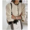 Cardigans Mink Cashmere Fleece Cardigan Y2K Clothes Autumn Fashion Pull Pull Femme