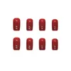 False Nails Fake Nail Medium-Long Wine Red Safe Wear-resistant Perfect Fitting For Festivals Special Occasions