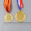 Médailles De Futbol personnalisées, médailles De Football, course De Taekwondo, prix De Football, ruban en métal doré, trophées et médailles vierges De Sport