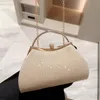 Sac à main de soirée plissé pour femmes, poignée supérieure, pochette de jour à paillettes pour dames, dîner de mariage habillé, sac à pince, sac à main de fête en diamant, or 240304