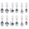 Porte-clés porte-bonheur bleu mauvais œil Plam en forme de main, pendentif, breloques, cadeau