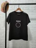 Woman T Shirt Fashion Top Man Coin Letter Print with Button Up Womens Tee White Cotton Short Sleeve Summer for Lovers Streetwear Tshirts Black Hip Hop Casual ORG0