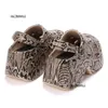 Leopard Dicker Boden Clogs für Frauen Closed Toe Chunky Plattform Sandalen Frau Sommer 2023 Super Hohe Keilabsatz Hausschuhe Weibliche