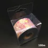100 м/рулон янтарная леопардовая фольга для ногтей переводная бумага черепаховая наклейка мраморные маникюрные обертывания DIY украшения для ногтей 240301