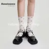 Renaissance Geschenkbox Damensocken Muster Medium Tube Socken Damen gekämmte Baumwolle Instagram Red Tide Socken