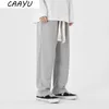 CAAYU Весенняя уличная одежда Мужская корейская мода Y2k Свободные прямые широкие брюки Мужская брендовая одежда Черные серые брюки-карго 230226
