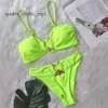 Bikini Set Tasarımcı Lüks Metal Aksesuarlar Kadın Sequin Bayanlar Seksi Düz Renk Tüp Top Mayo Seksi Biquinis Kadınlar Yaz Plaj Giyim Bikinis Tatil 931