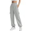 Capris kvinnors arbetskläder Sweatpants Casual Loose High midje jogger Elastic midjebyxor damer Sweatpants Casual Sport Pants Homewear