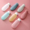 PCS Set Soft Silicone Lotion Container Squeeze Tube Tom påfyllningsbar Portable Travel Shampoo Bottle ML