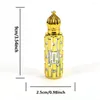 Förvaringsflaskor lyxig parfym elektroplätering mini 15 ml guldbrons rullande flaskglas tom eterisk oljeprov injektionsflaska