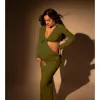 Klänningar 2023 Ny långärmad bodycon moderskap maxi stretchy klänning perfekt för baby pojke dusch graviditet elastisk klänning för fotografering