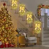 Decorative Flowers Add A Of Color And Festive Charm To Your Staircase With This Christmas Bow Upside Down Tree Garland Decoration