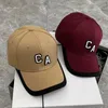 Ball Caps Yeni Bahar Tasarımcısı Yüksek Kalite Tepe Cap Fasion Casue Mektup CA Beyzbol Kapağı Şapka Erkekler için