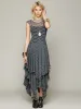 Jurk Vintage Bloemen Maxi Jurk Kant Hippie Boho Mensen Lange Jurken Borduren Gehaakt Feest Ruglooze Mouwloos Dropshipping