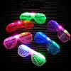 Lunettes clignotantes en forme de volets à la mode, jouets pour enfants, fournitures de fête de noël, décoration, lunettes scintillantes, meilleure qualité