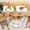 Inkzoo 4-i-1 Interactive Cat Toys för inomhuskatter Automatiska 6 hål Möss med en mol-fladdrande fjärilsspår bollar USB 240226