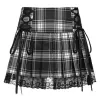 Dresses Y2k Skirts Women Lace Up Goth Skirt Plaid Lace Up Mini Skirt Female Punk Style Ladies Summer Streetwear Black Sexy Skirt Femme