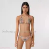 Designer-Bikini-Badebekleidung für Damen, Sommer-Badeanzug, Streifen, Fadenkopf, Karomuster, Set, modische, bequeme Kleidung, Bikinis für Kinder