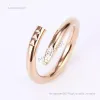 bagues de bijoux de créateursHaute qualité amour designer bague à ongles bijoux de mode hommes bagues de promesse de mariage pour les femmes anniversaire cadeau s