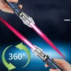 라이터 Jobons New Windproof Butane Gas Jet Flame Telescopic Rod Ignition Flashlight 야외 캠핑 바베큐 부엌 시가 조명 Q240305
