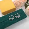 Dames Oorringen Premium Gouden Diamanten Oorbel Designer Stud Luxe Hoops Merkletters Ontwerp F Oorbel Mode Dames Sieraden Huwelijksgeschenken Met Doos -3