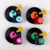 Broches Vinyl Platenspeler Acryl Pins Voor Vrouwen Vintage Lange Spelen Fonograaf Broche Badges Sieraden Kostuum Accessoires