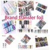 10 Roll Designer Art Art Transfer Transfer Set Luxury Brand و Butterfly Nail Art Foil Transfer Stails 4*100cm 240301
