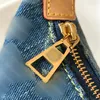LL10A Blue Denim Handbag 2024 Nouveau sac de mode miroir de haute qualité sac sous-arm