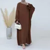 Abbigliamento etnico Dubai Abaya per le donne Abiti turchi modesti 2024 Eid Ramadan Abaya Abito semplice Arabo Abito lungo Donna Islam