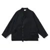 남성용 재킷 2024 남성 비대칭 컷 디자인 스트리트웨어 시티 보이 패션 느슨한 인과 재킷 여자 코트 스프링 가을 겉옷