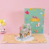 3D Pop UP Joyeux Anniversaire Cartes D'invitation De Voeux Découpées Au Laser Garçon Fille Enfants Carte Cadeau Merci Véhicule Miniatures Carte Postale 240301