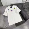 T-shirt da uomo Collana firmata T-shirt in puro cotone stampato per coppie nuovo modello di lettera abbinato a maniche corte alla moda personalizzato bello e semplice