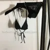 Kobiety seksowne projektant bikini nadruk kąpielowy list o niskiej talii bikinis plaż