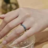 Bant halkaları bonlavie 3mm tungsten caide ring çelik renk kubbe cilalı kakma pembe mavi opal kadın yüzük düğün en iyi hediye toptan l240305