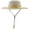 Chapeaux à large bord Chapeaux de seau Chapeau de Panama surdimensionné rapide Grand chapeau Hommes Pêche en plein air Chapeau de soleil Femmes Plage Plus Taille Boonie Chapeau 55-59 cm 60-65 cm J240305