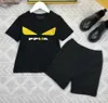 New kids tracksuits baby Short sleeved suit Size 110-160 CM Summer two-piece set Geometric pattern printing t shirt and shorts 24Mar