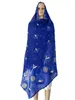 Dubai Scarf For Muslim Women African Cotton Hijab Islam Hijab Pashmina Turban Headscarf Embroidery Shawls 240227