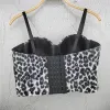 Camis Crop En İyi Kadınlar Sonbahar Leopar Moda Seksi Üst Giyim Yıpranmak İçin Yıplar Yukarı Push Bralette Sutyen Korse Tops Dropshipping Giysileri