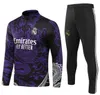 Real Madrid Soccer Tracksuit 23 24 Half Pulled Long Sleeves Football Training Suit Jogging Kits Men Kids Jacket Chandal Futbol Survetement