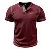 Homens camisetas Casual Business T-shirt Moda Cor Sólida Botões de Alta Qualidade Temperamento Esporte Camisa Masculina